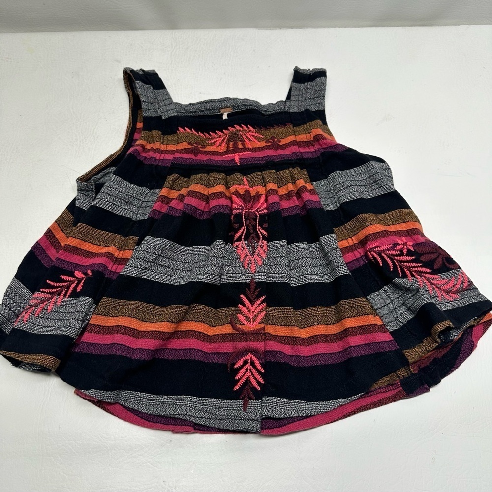 Free People Stripe Embroidered Crop Tank Top. Size XS - Picture 11 of 11